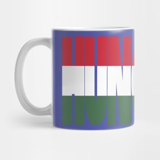 Hungary flag stencil Mug